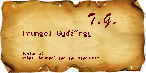 Trungel György névjegykártya