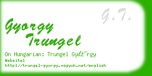 gyorgy trungel business card